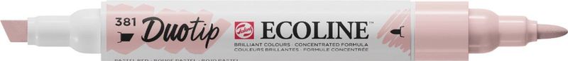 Talens - Ecoline Duotip Marker - Kleur 381 Pastelrood - Waterverf