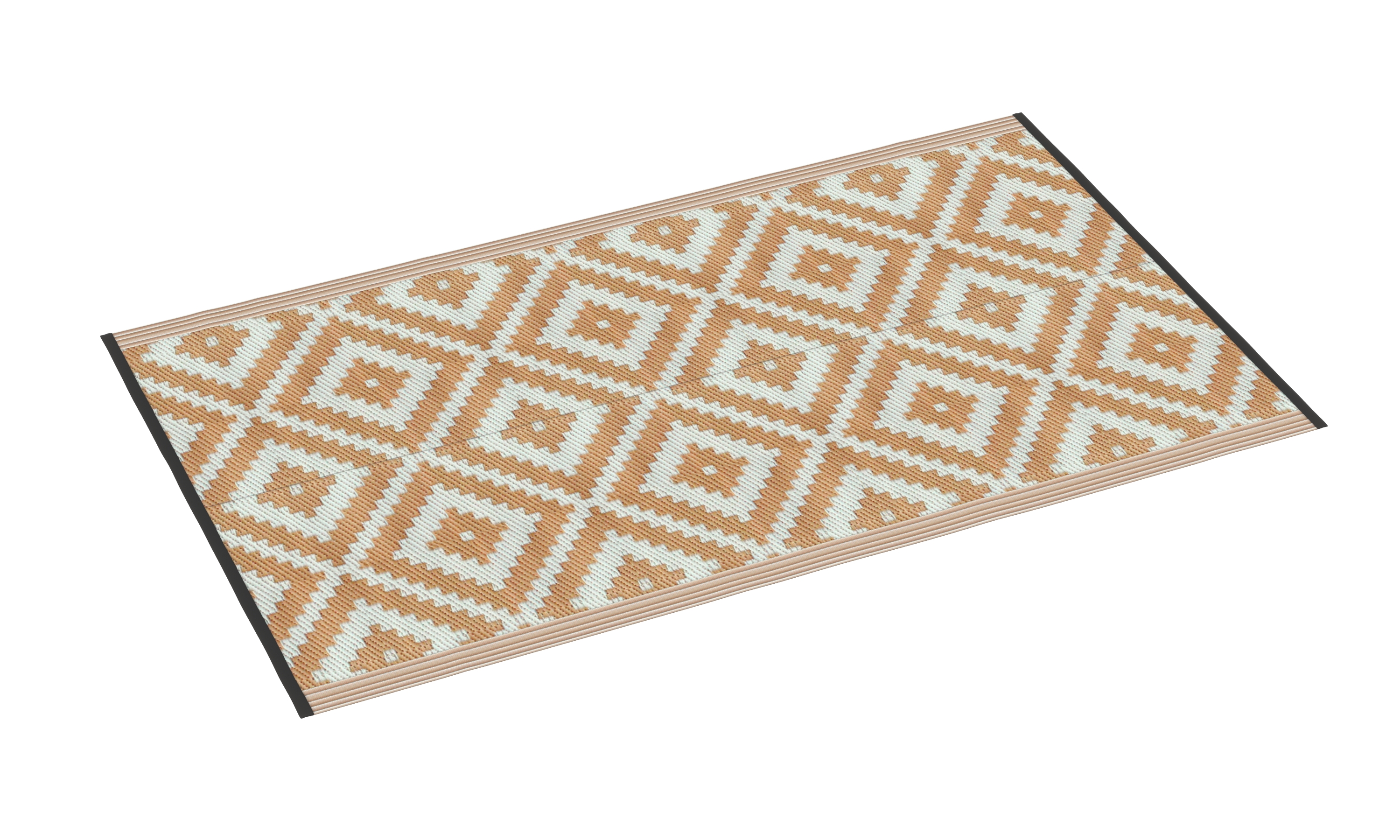 Outdoor Teppich KALUA 150 x 90 cm beige/weiss