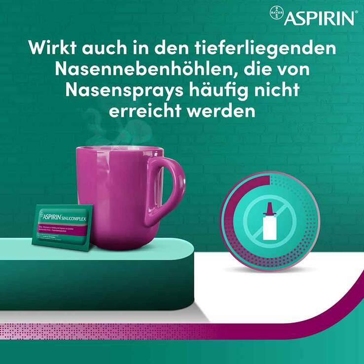 Aspirin SinuComplex 500 mg/30 mg Granulat Suspension - Herstellung Beutel , 10 St
