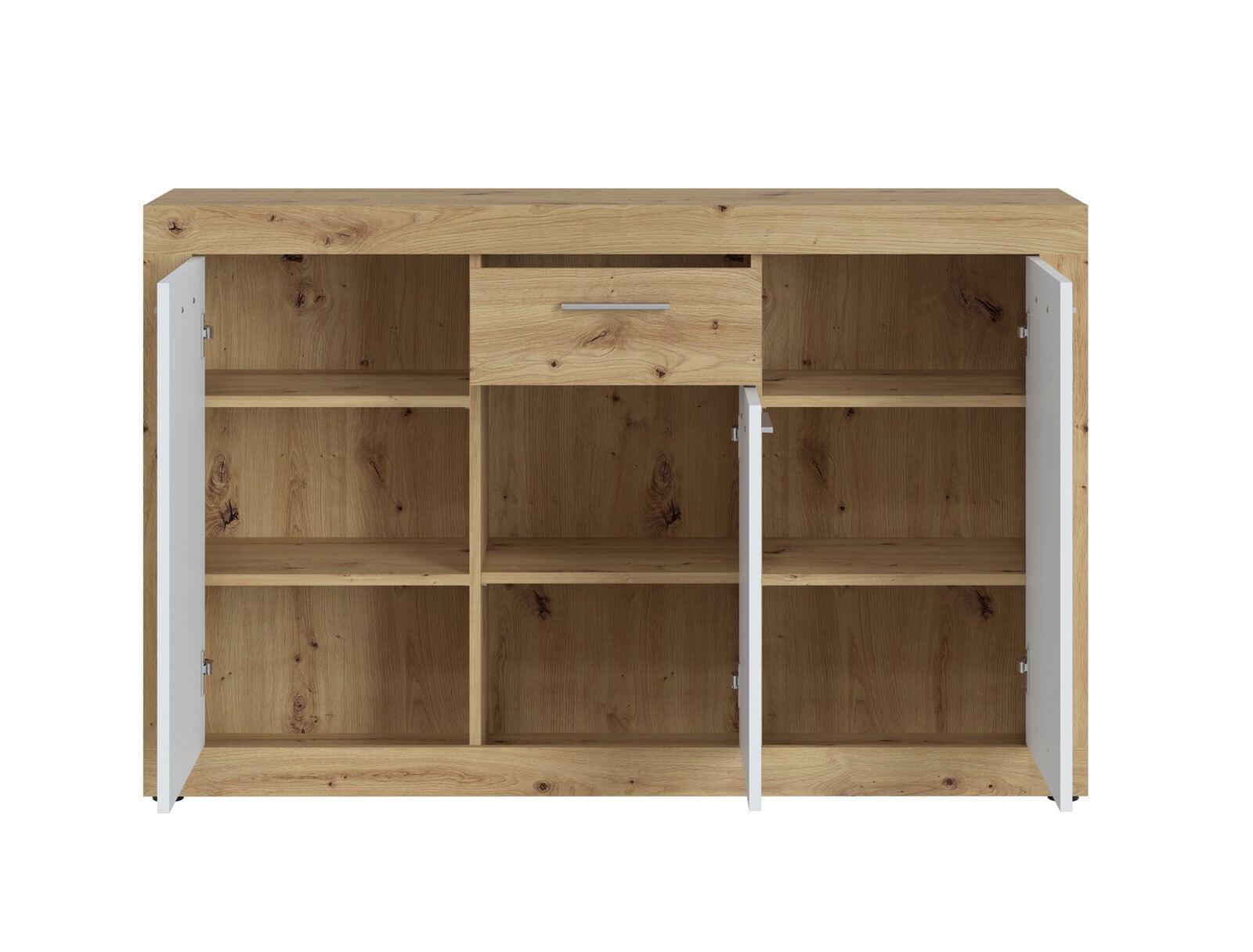 Sideboard Brilon Eiche Artisan-Optik/Weiß 135,2x86x35 cm
