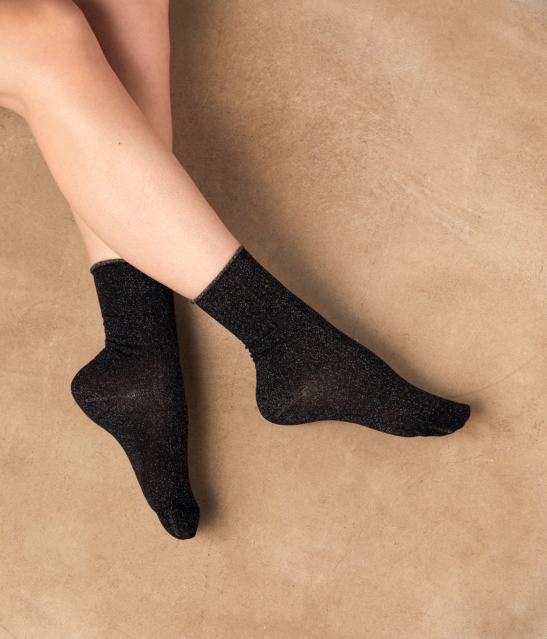 Chaussettes noir or Alexina
