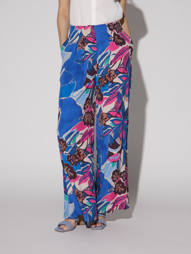 Pantalon fluide taille haute