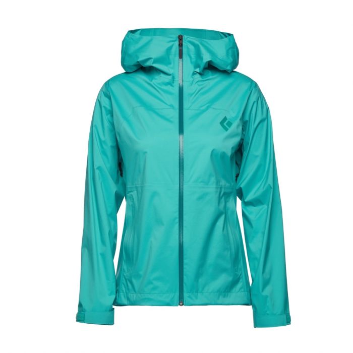 Black Diamond Dame Jakker Stormline Stretch Rain Shell Grøn