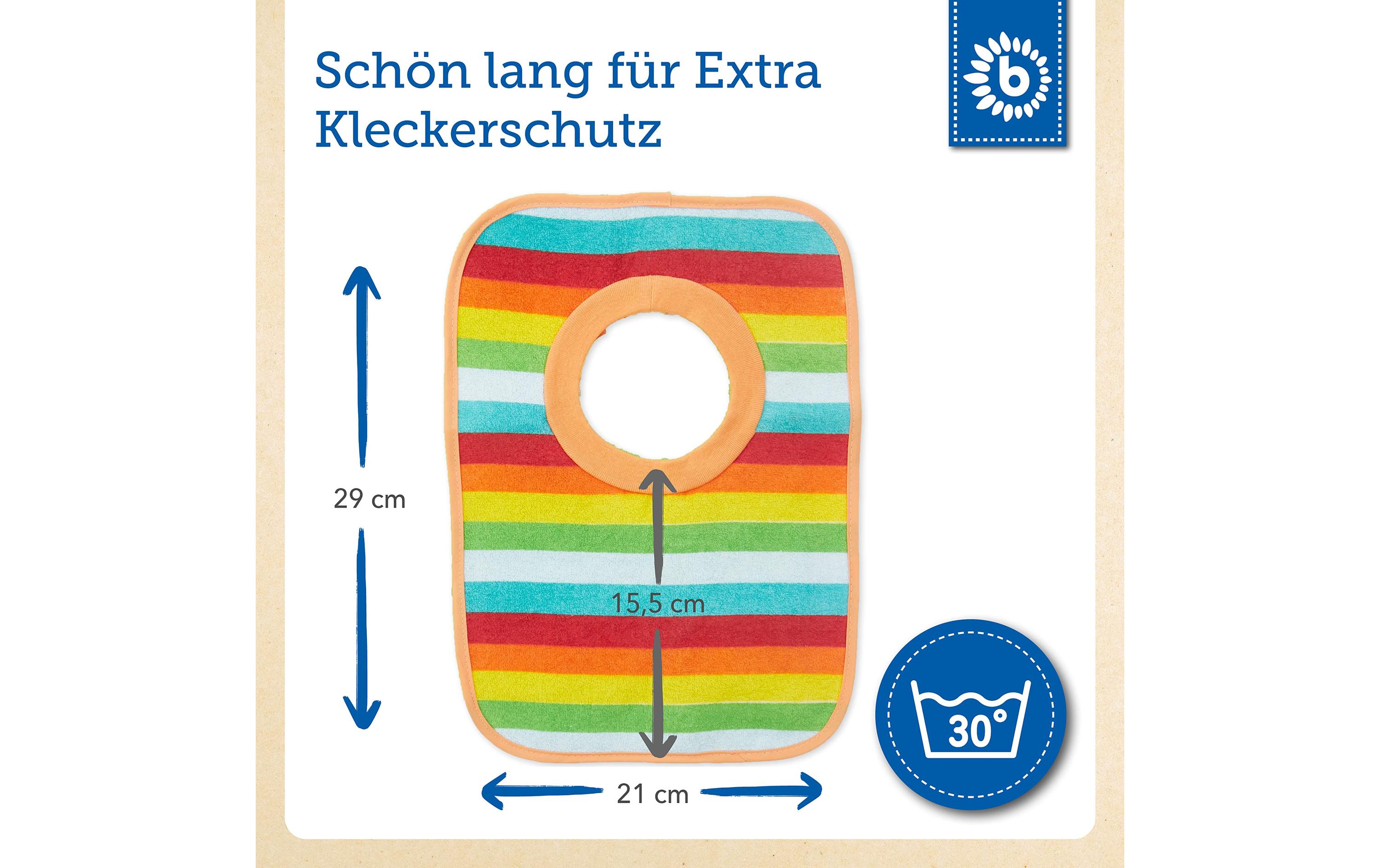 Lätzchen 6er-Set, Regenbogen 30 x 24 cmLätzchen-Set