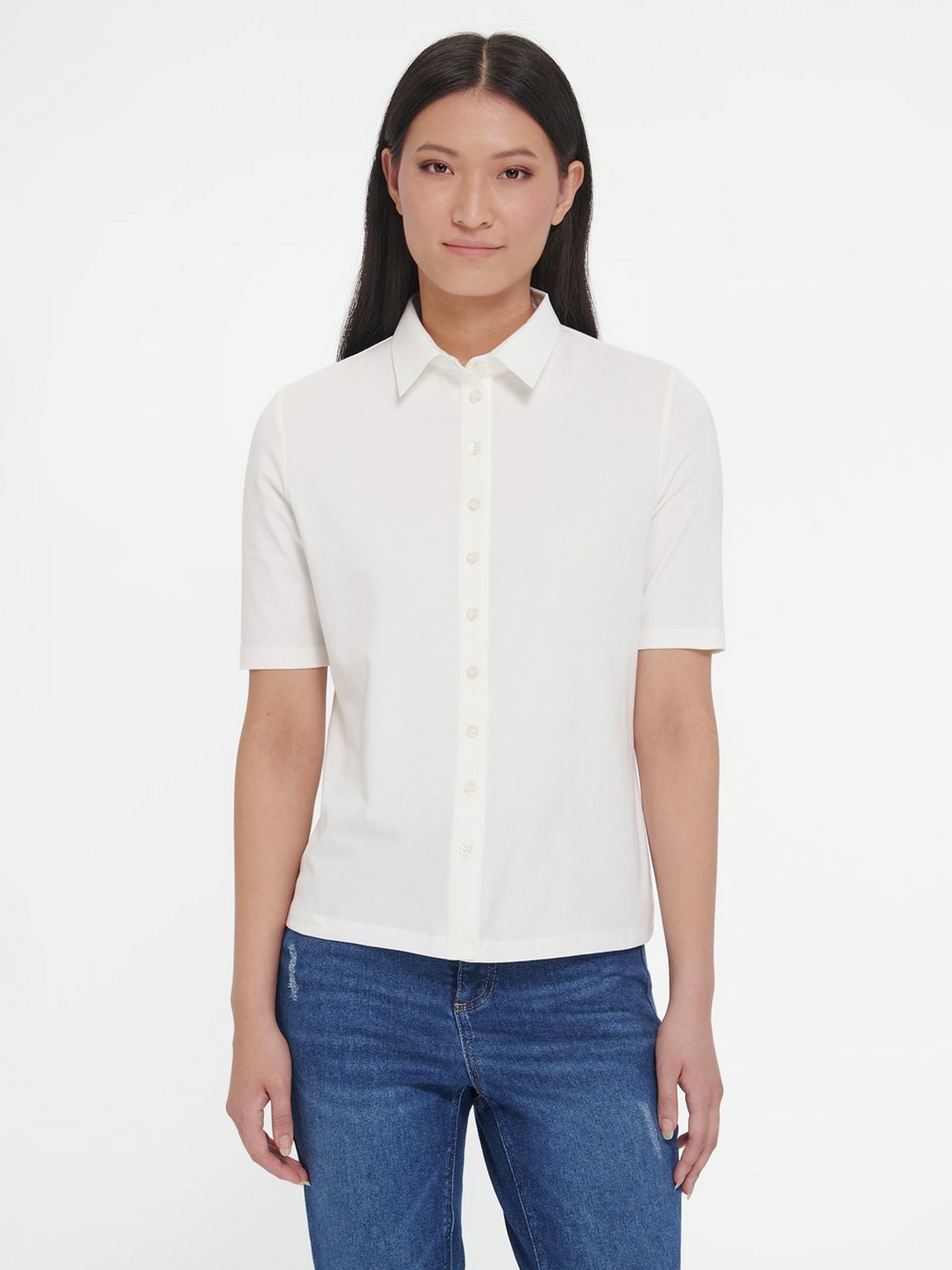 Jersey-Bluse mit 1/2-Arm