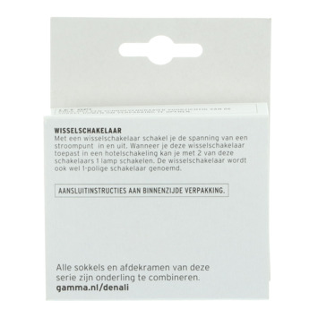GAMMA Denali Wisselschakelaar Wit