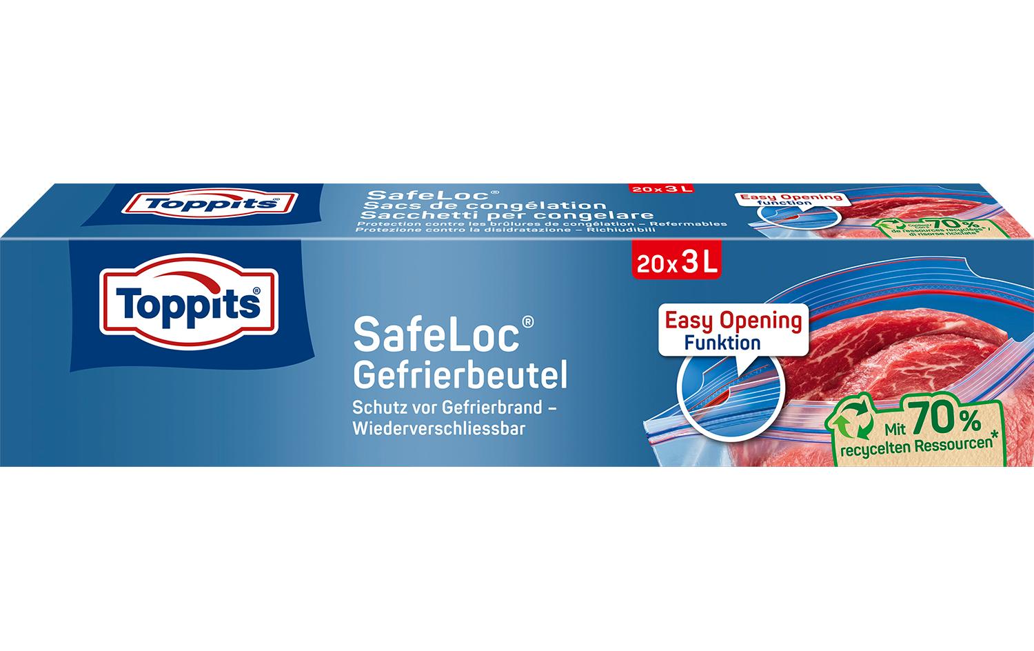 Gefrierbeutel Doppelverschluss SafeLoc, 20 StückGefrierbeutel mit Doppelverschluss