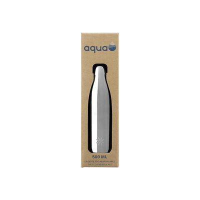 Aqua Precious Metal - Gourde Bouteille isotherme 500 ml - double paroi - disponible dans différentes couleurs - Viquel