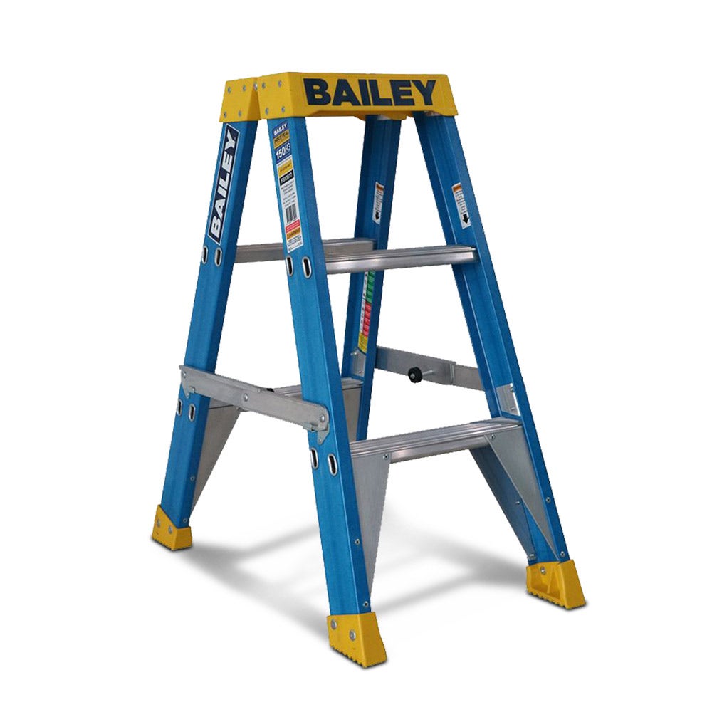 Escada de fibra de vidro dupla face BAILEY 0,9 m 150 kg Step 3 Pro FS13977