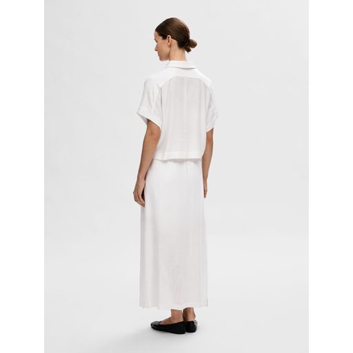 Selected Femme Viva Cropped Skjorte, Snow White, 40