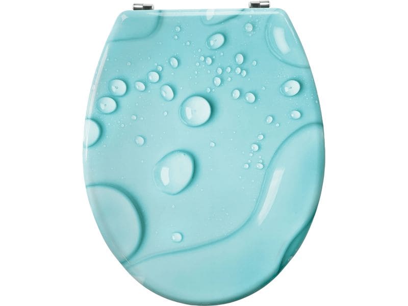 MSV Toilettensitz Moana Aqua Toilettensitz mit Edelstahlscharnieren und rutschfester Unterseite