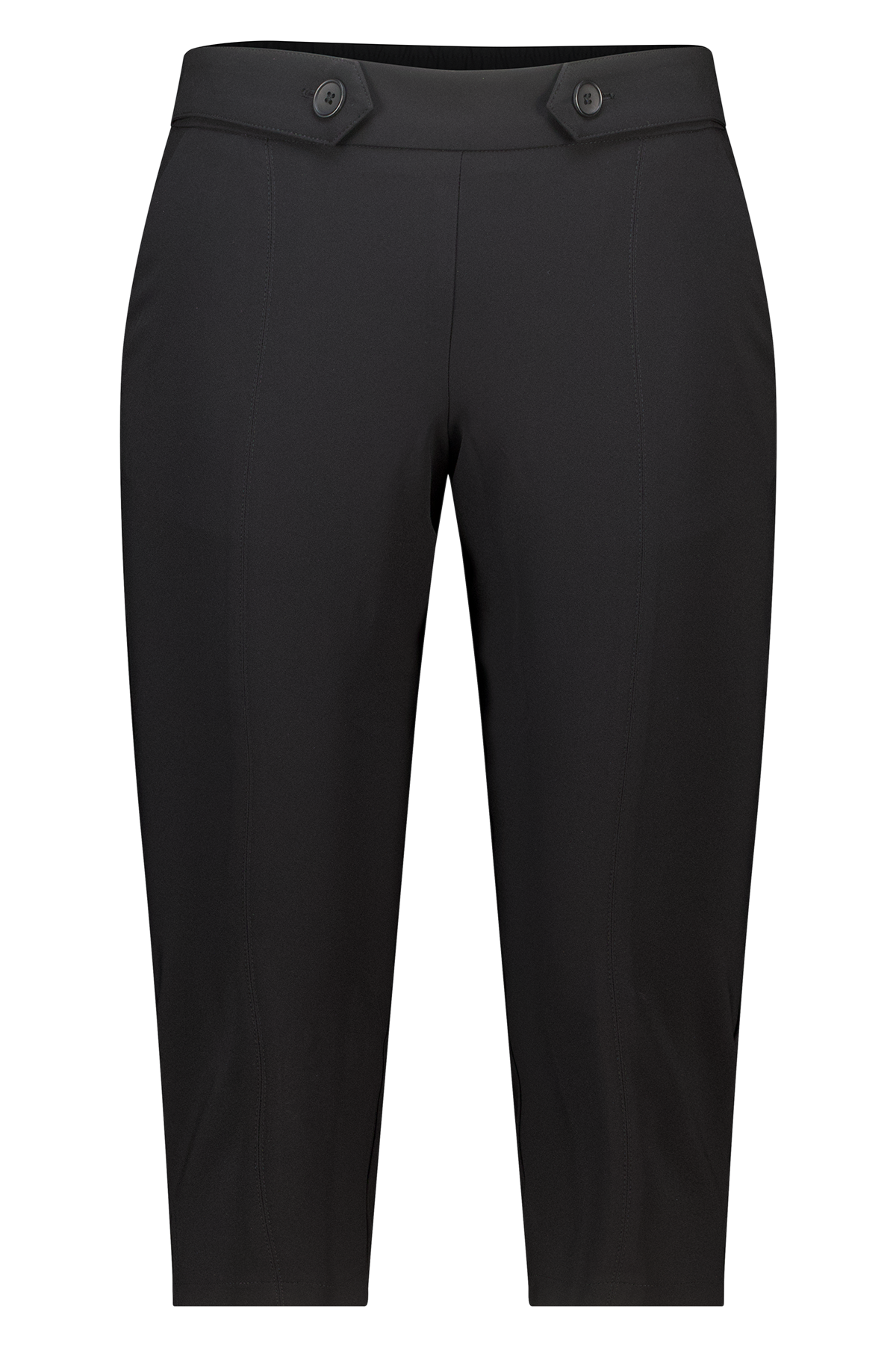 Capri pantalon met split Zwart