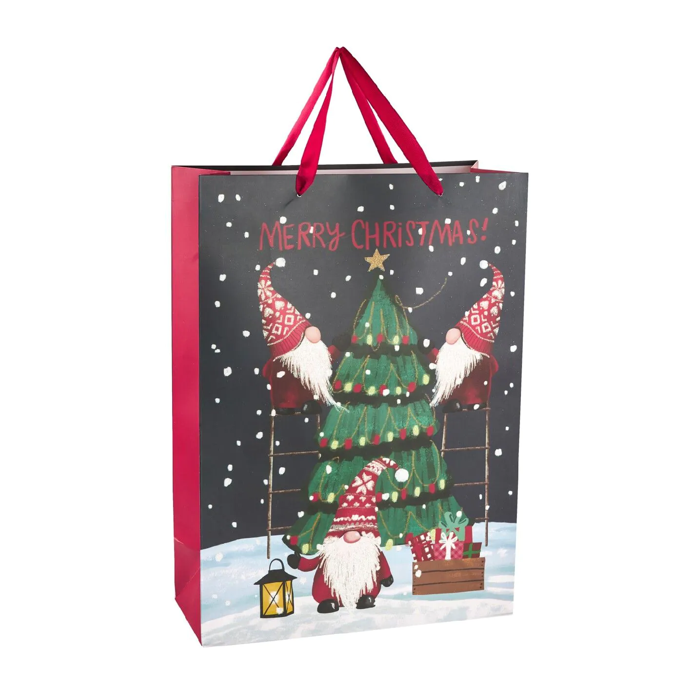 Geschenktüte Wichtel/Baum, Baum, 33 x 46 cm