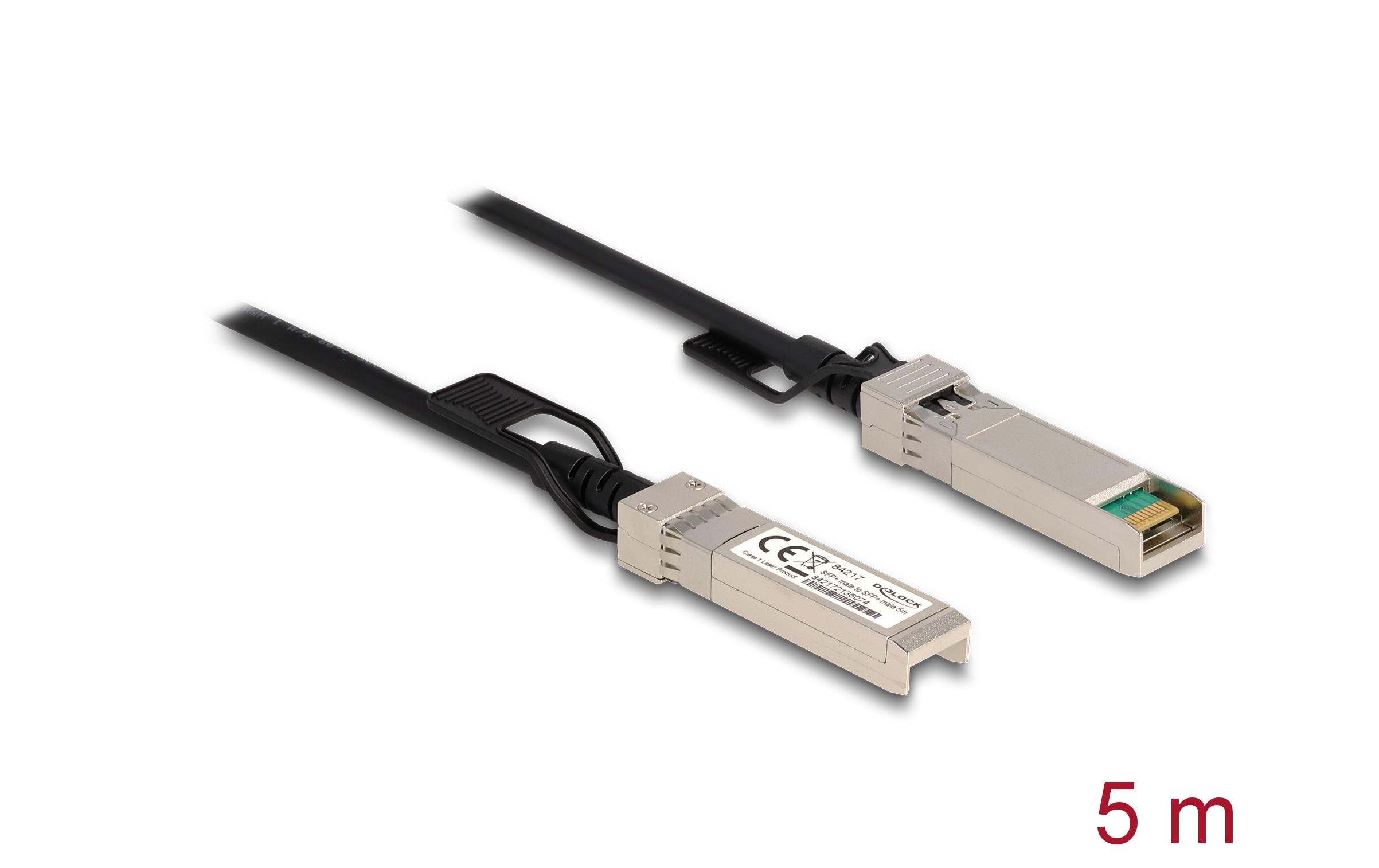 Direct Attach Kabel SFP+/SFP+ 5 mDelock Kabel Twinax SFP+ Stecker zu SFP+ Stecker 5 m