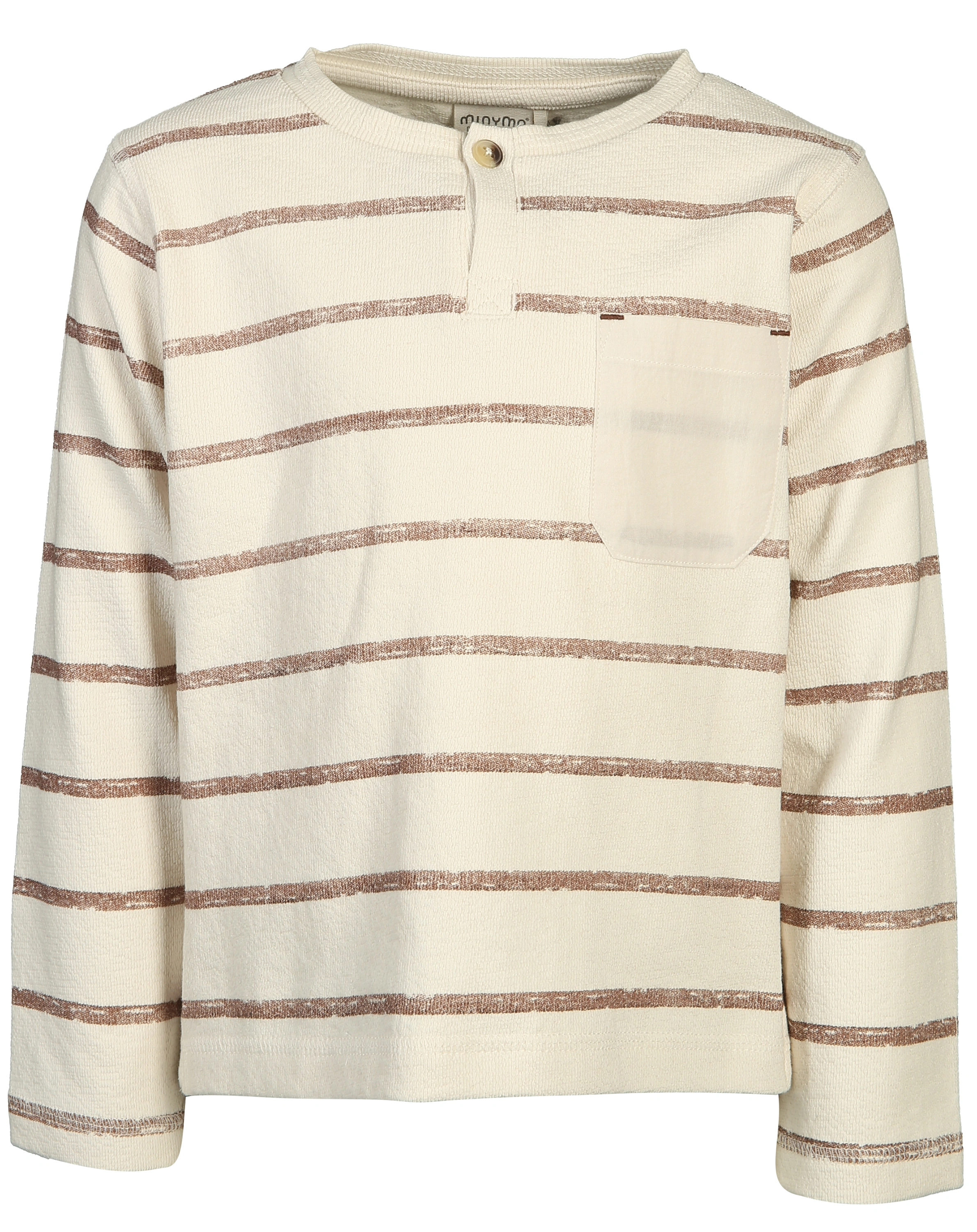 Langarmshirt BUTTON gestreift in acorn