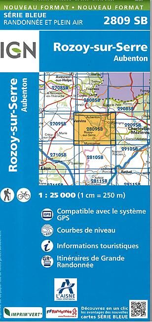 IGN - 2809 SB ROZOY SUR SERRE 1 25 000
