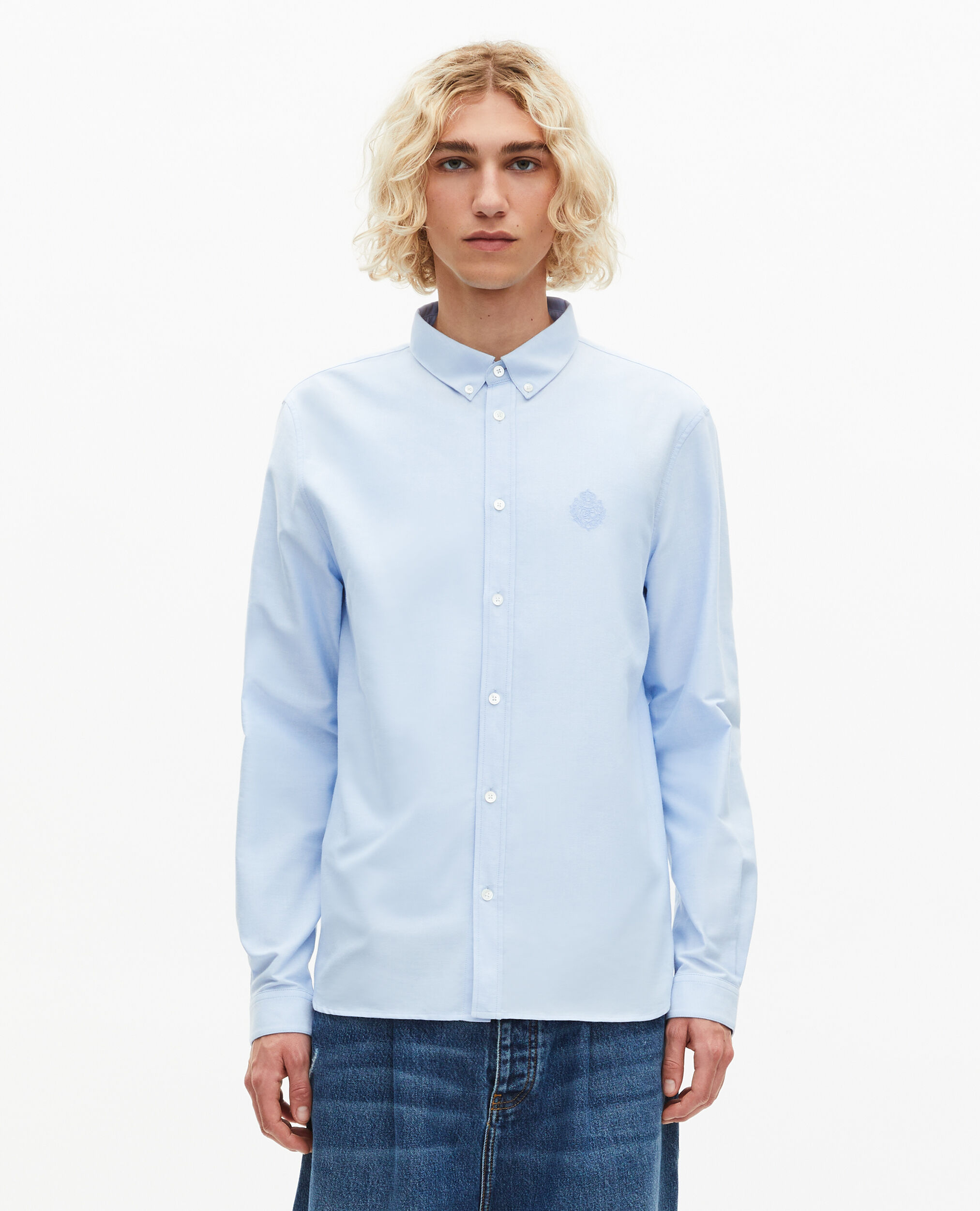 Chemise formelle col classique bleu ciel