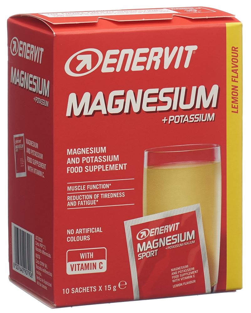 ENERVIT Plv Magnesium Potassium Btl 15 g<br>10 × 15 g, Beutel, Pulver, Magnesium Potassium