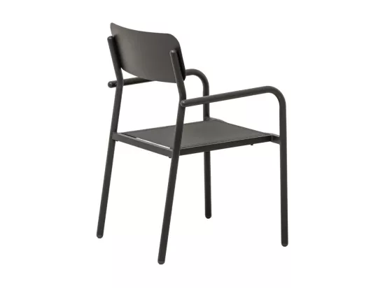 Chaise de jardin en aluminium gris Kaïa (lot de 2)