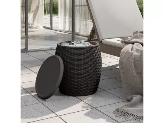 Boîte de rangement de jardin 4 en 1 noir polypropylène