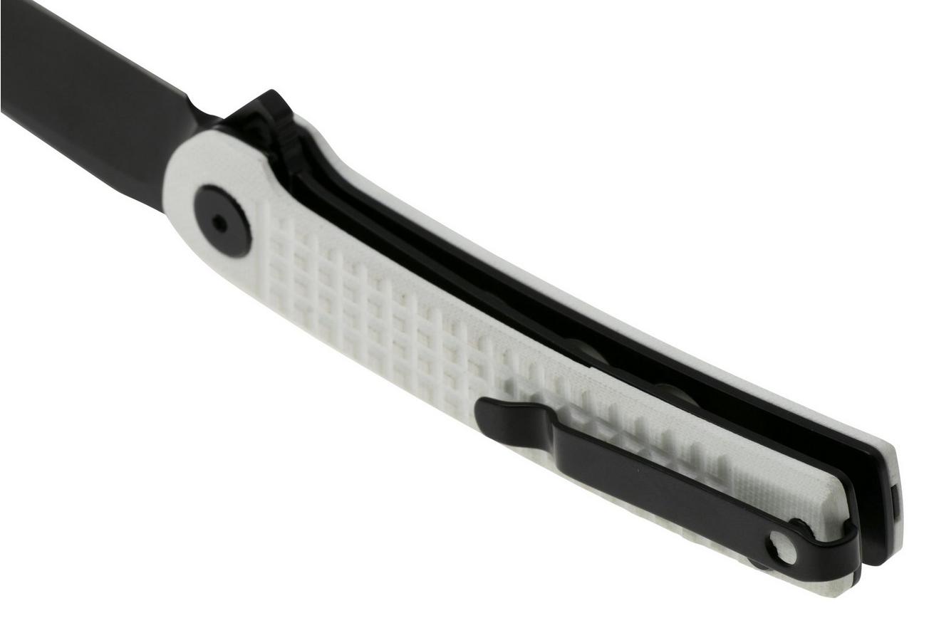 Böker Magnum Empery 01SC090 Black 440B, White G10, zakmes