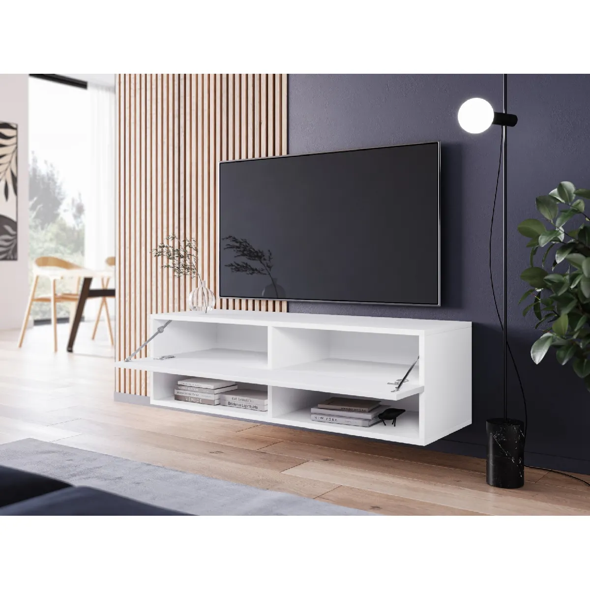 Other Brands Lowboard A Meuble TV Blanc 100 cm