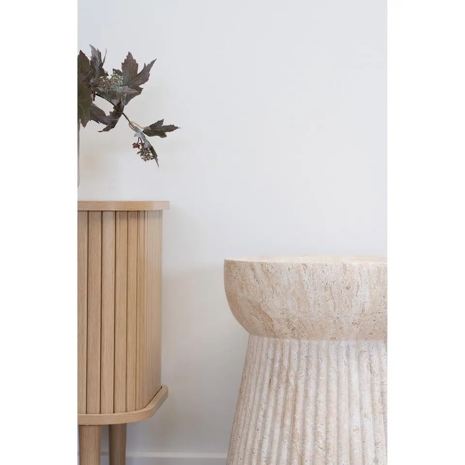Sidetable Fiberclay Naturel - 37x37x43cm - Bonn