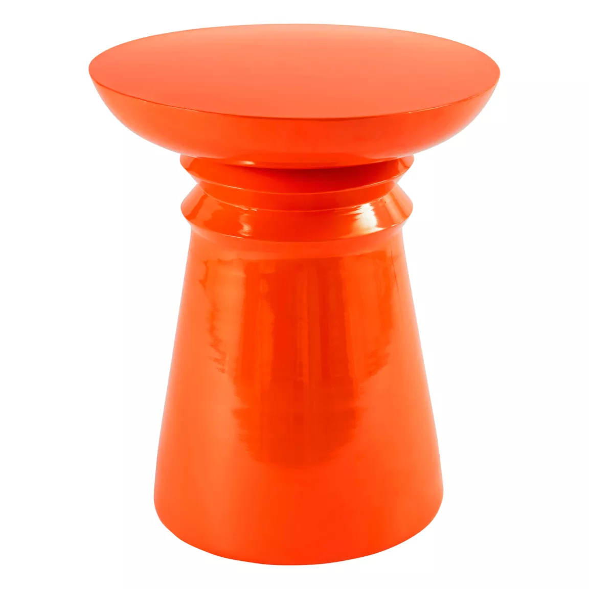 Table d'appoint totem métal (H43 cm) Jaya Orange