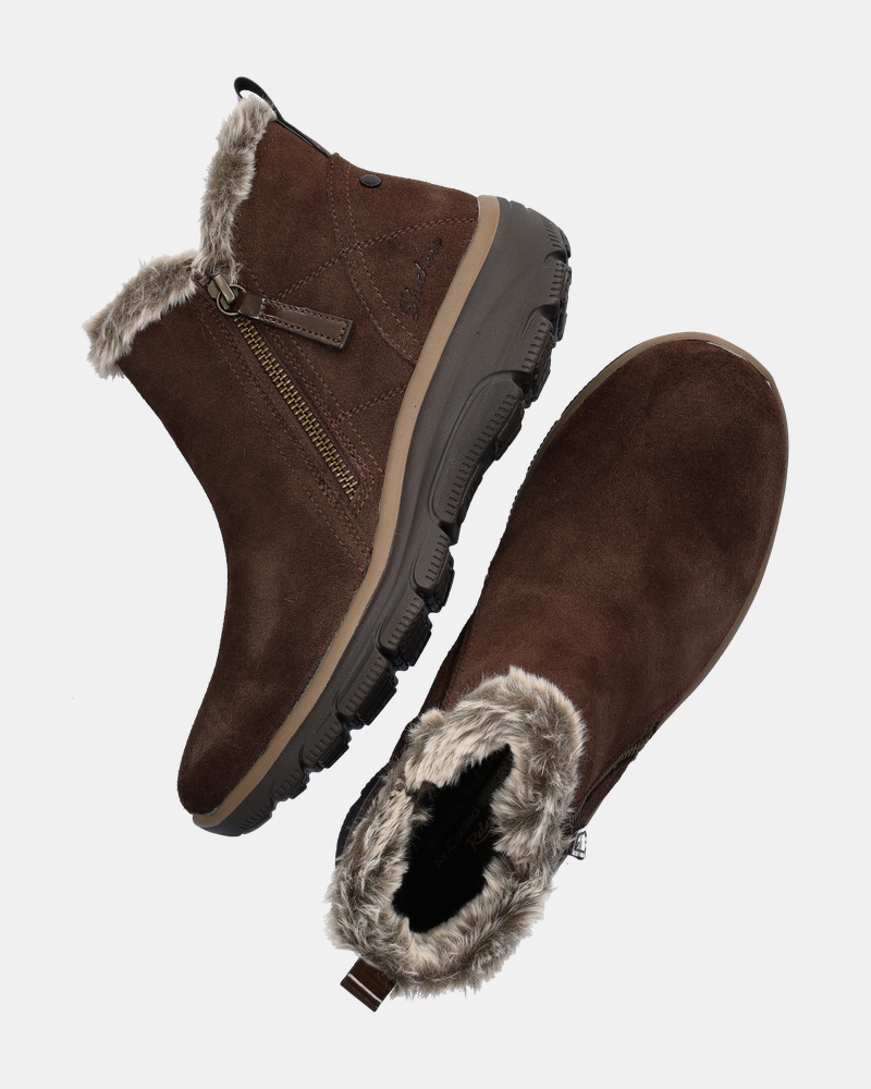 Skechers Easy Going High Zip Gevoerde boots  - bruin