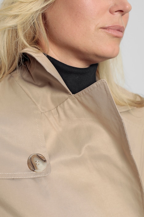Trenchcoat, Straight Fit, Reverskragen, zweireihige Knopfleiste
