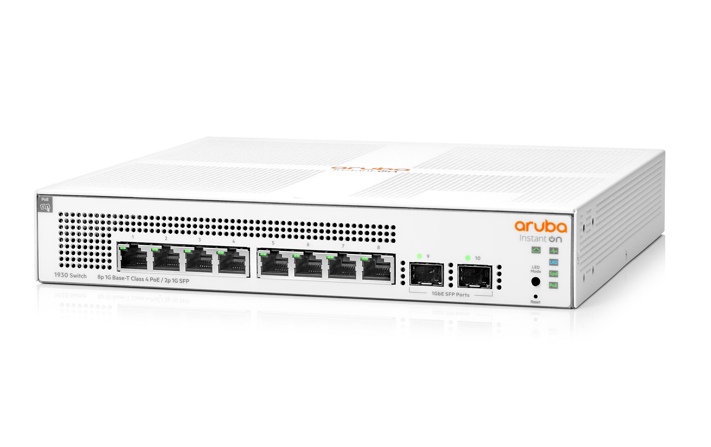PoE+ Switch Aruba Instant On 1930-8G PoE+ 124W 8 Port<br>Aruba Instant On 19308G Class4 PoE 2SFP 124WSwitch