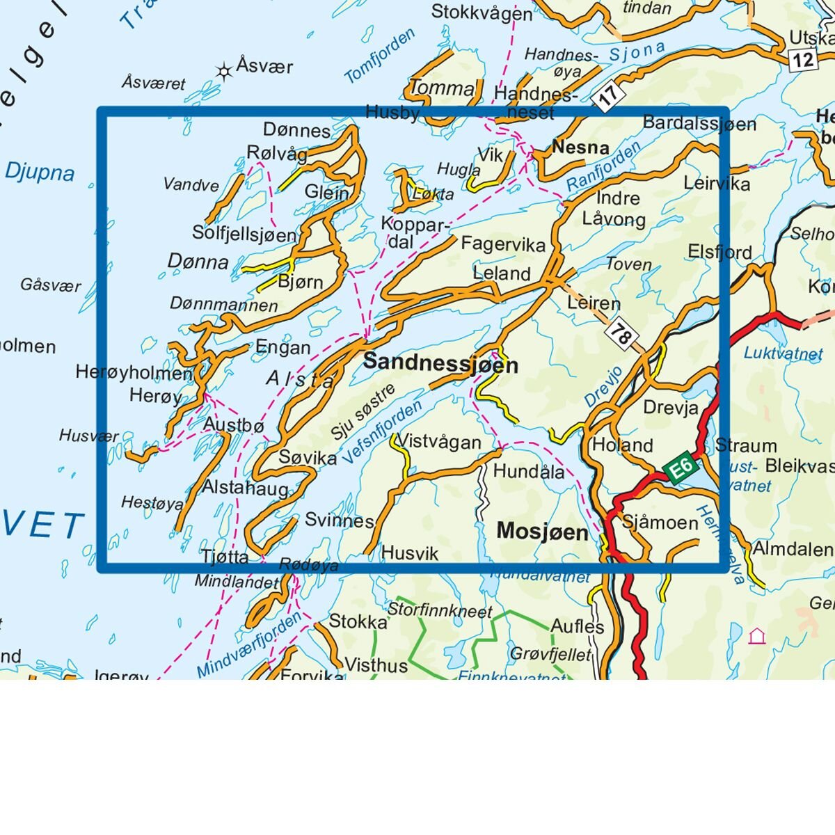 Turkart, De Syv Søstre<br>1:50 000