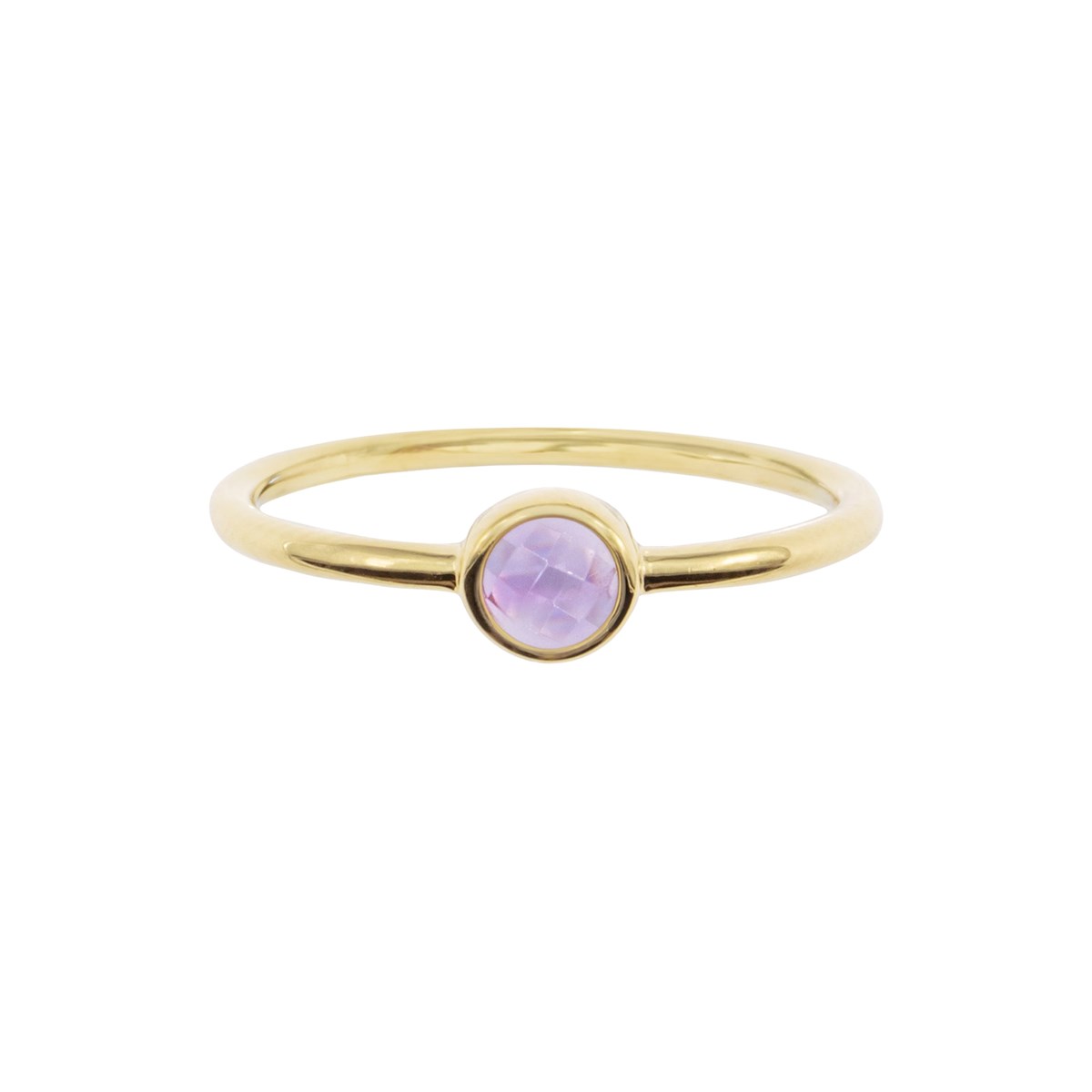 Bague Gemia en pierre Améthyste plaqué or