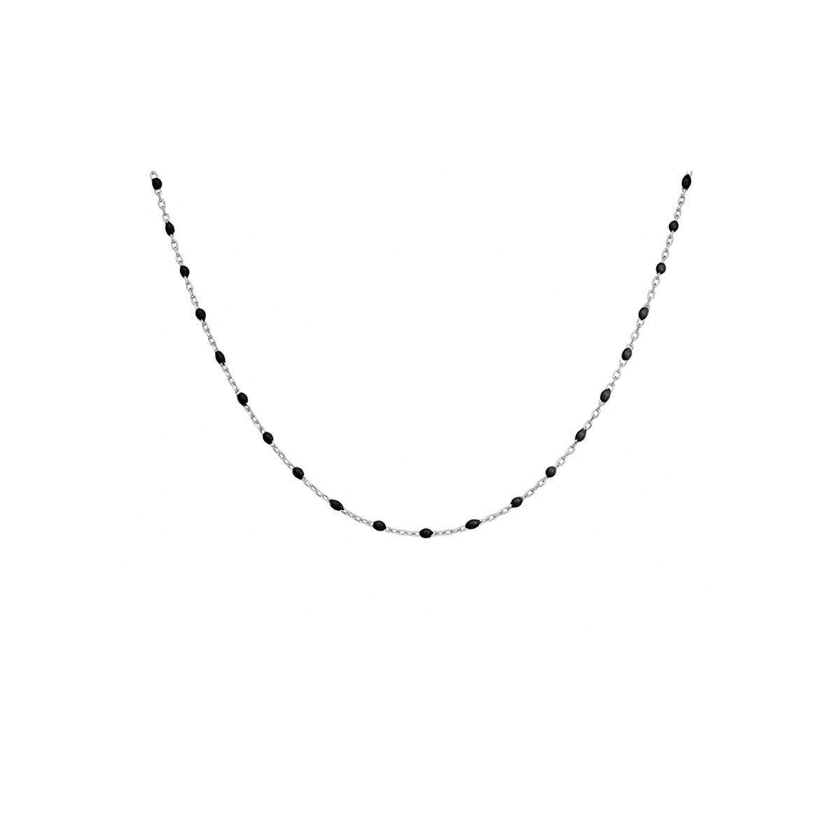 Collier Olives noires - Argent