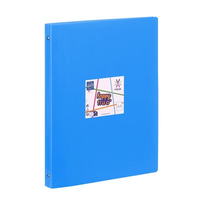 Viquel Happy Fluo - Classeur 4 anneaux - Dos 25 mm - A4 - disponible dans différentes couleurs