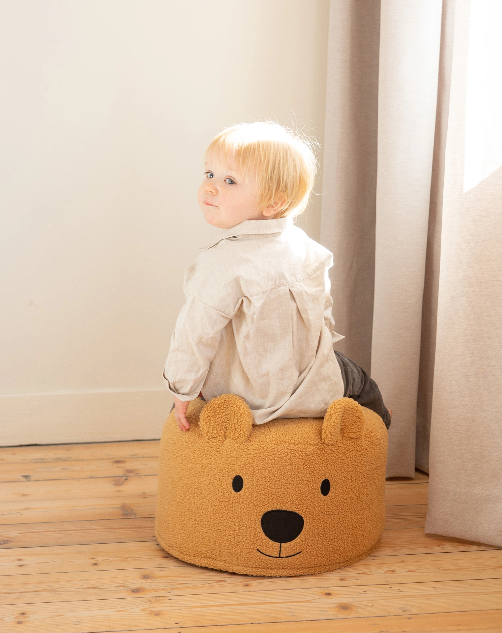 Pouf TEDDY BÄR (40x40x25) in braun