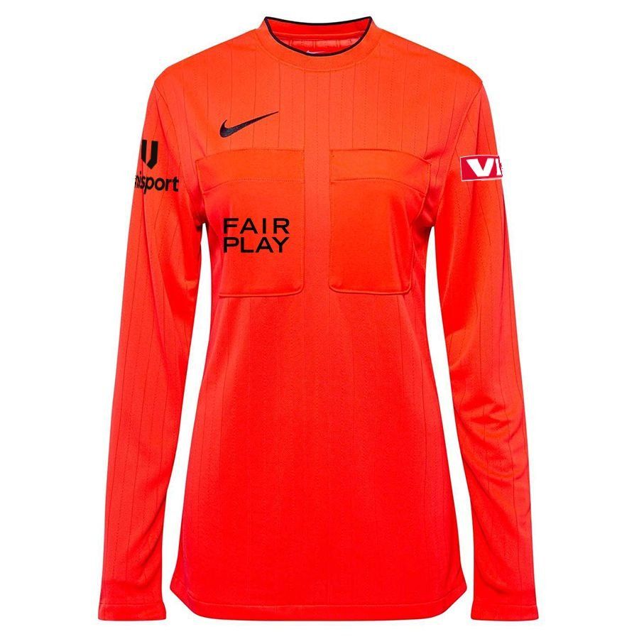 NFF Nike Maillot d'Arbitre II Dri-FIT - Rouge/Noir Manches Longues