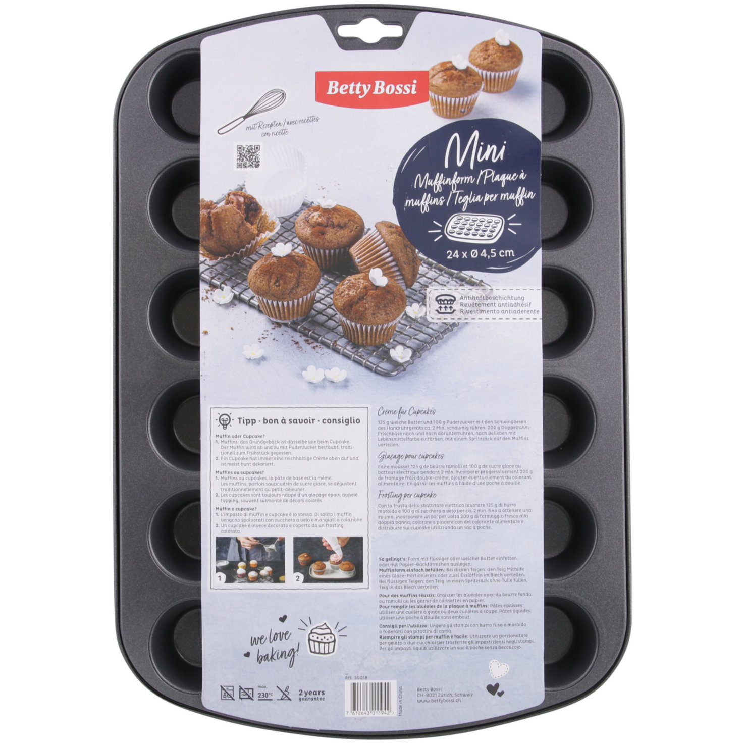 Betty Bossi mini Muffinform mit Rezepten