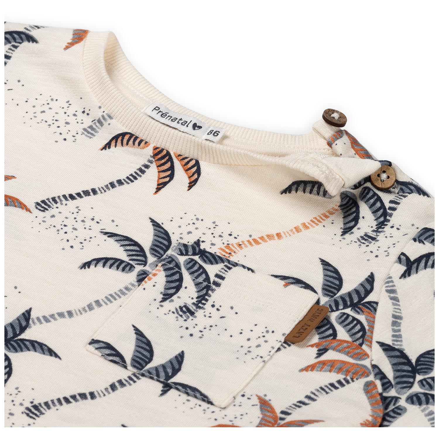 Prénatal peuter T-shirt korte mouwen all over print wit