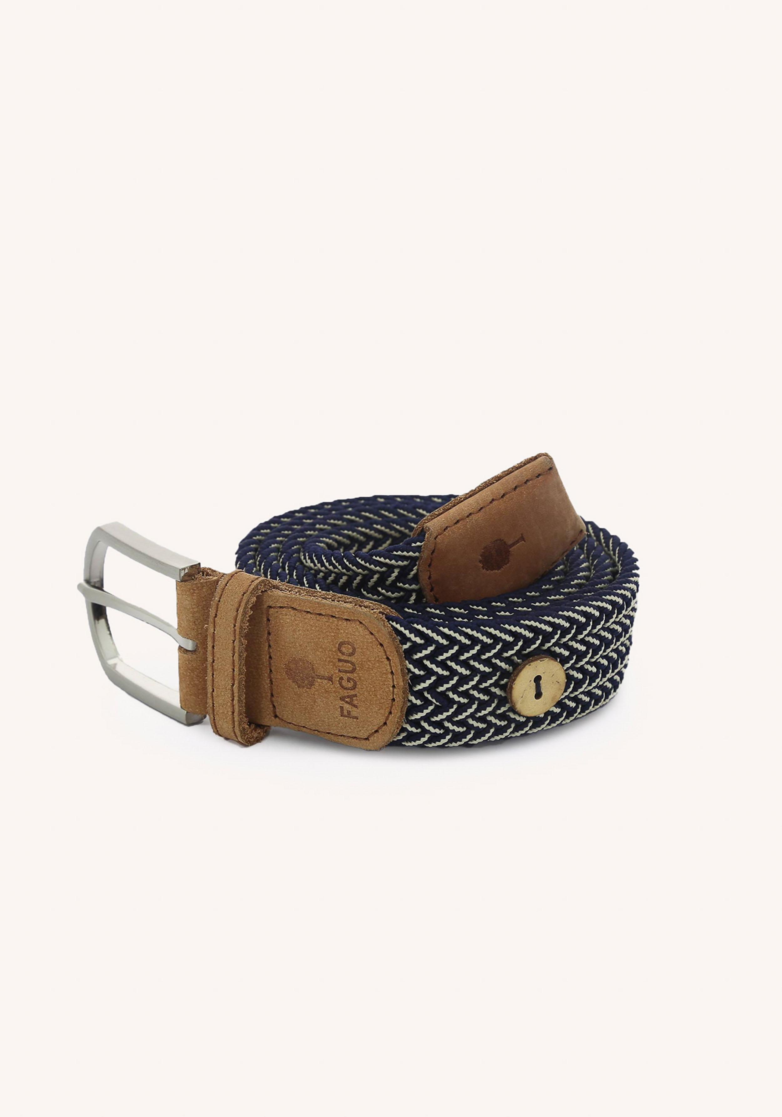 Faguo Gürtel Belt Woven Navy/Ecru