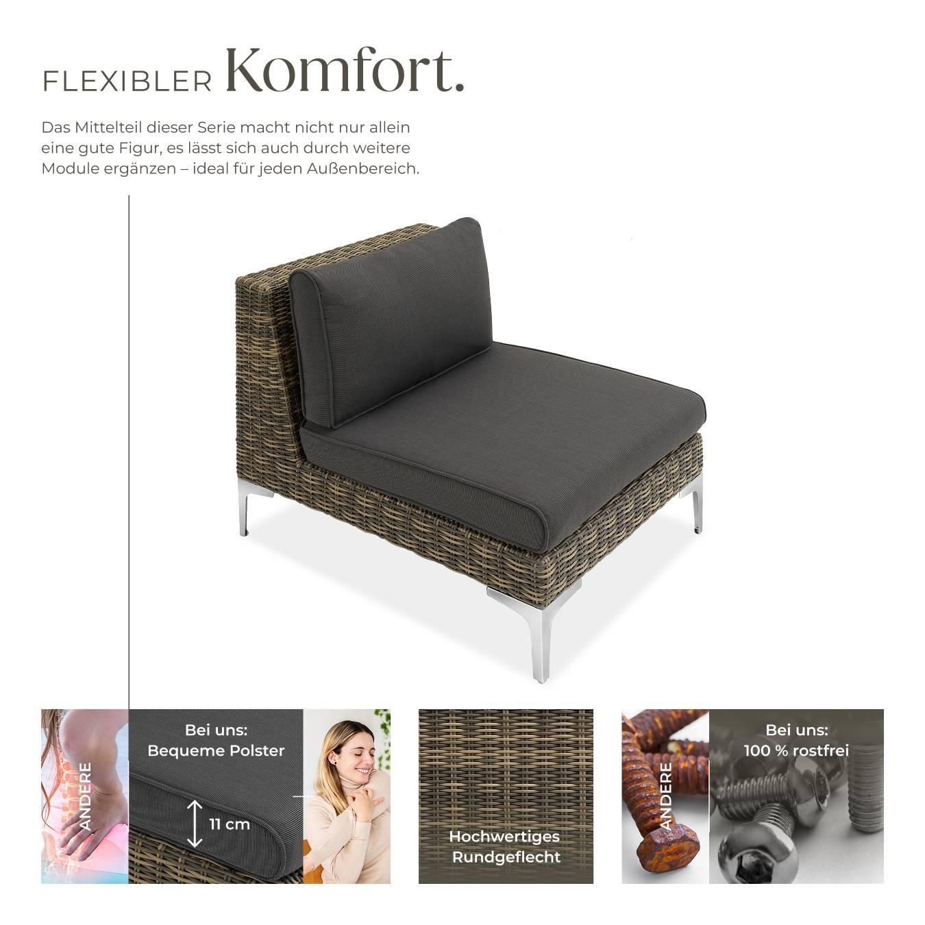 Modulares Rattanset Villanova