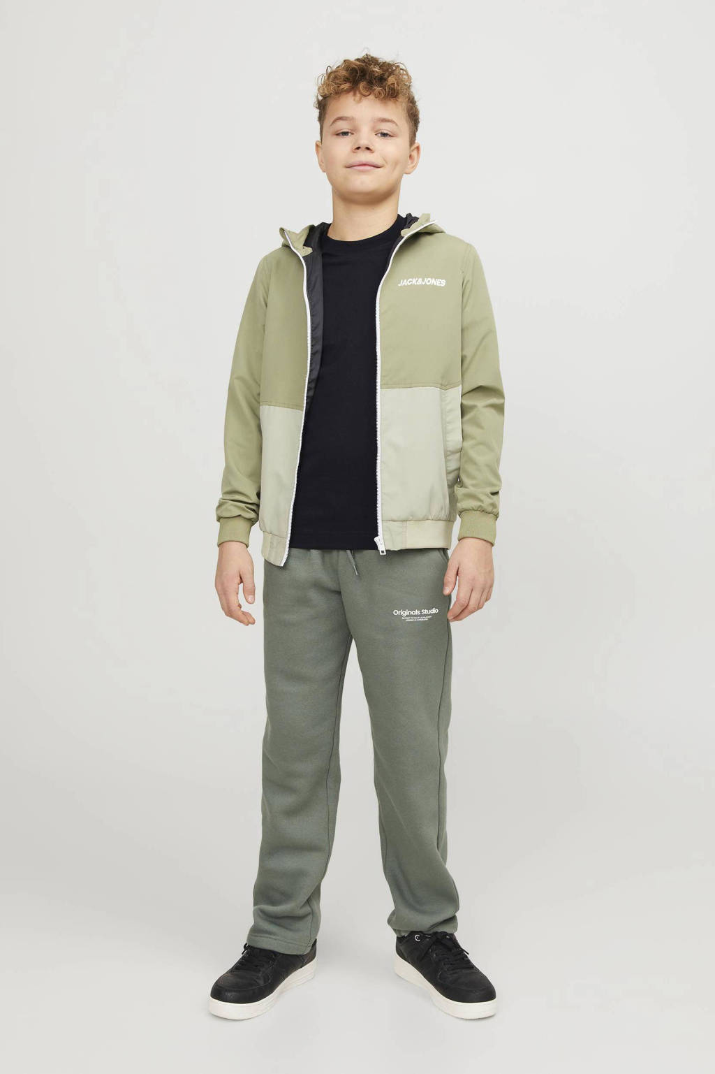 JACK & JONES T-shirt JORSANTORINI met backprint zwart