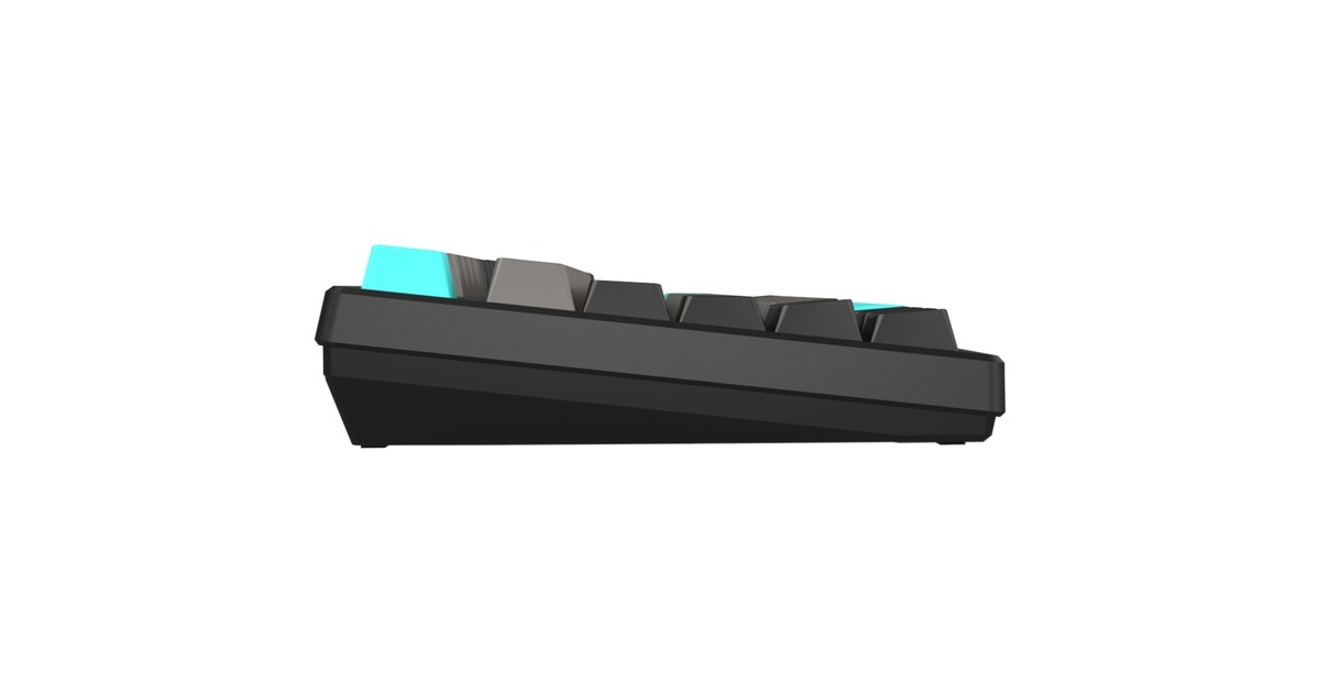 HelloGanssHS75T Obsidian, toetsenbord  (Zwart/grijs, US lay-out, Gateron Yellow, 75%, RGB leds, PBT Doubleshot keycaps, hot swap, 2,4 GHz / Bluetooth / USB-C)