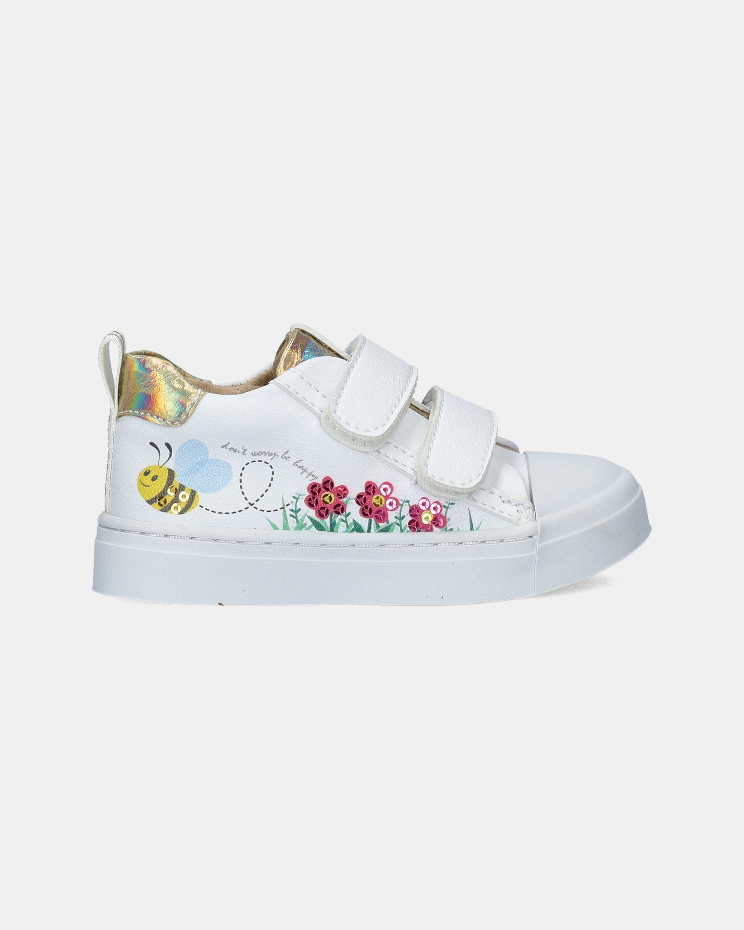 Shoesme Klittenbandschoenen  - wit