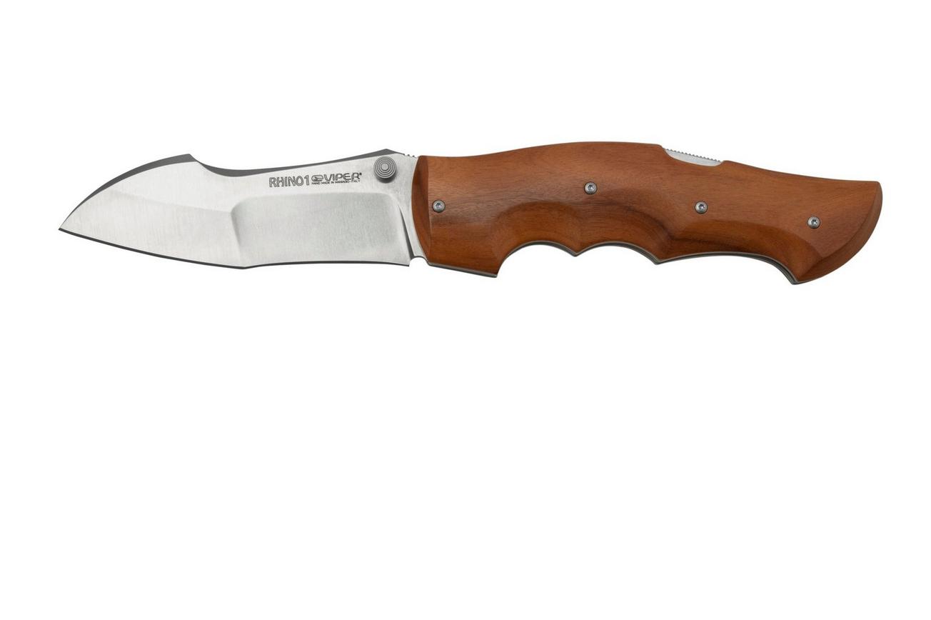Viper Rhino 1, V5901CB, Satin Elmax, Palo santo-hout zakmes, Fabrizio Silvestrelli design