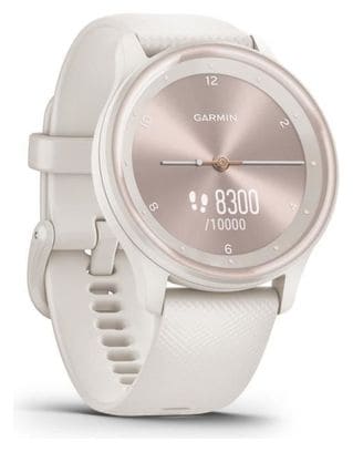 GARMIN Vivomove Sport - Montre de sport connectée à aiguilles et écran tactile - Ivoire Peach Gold