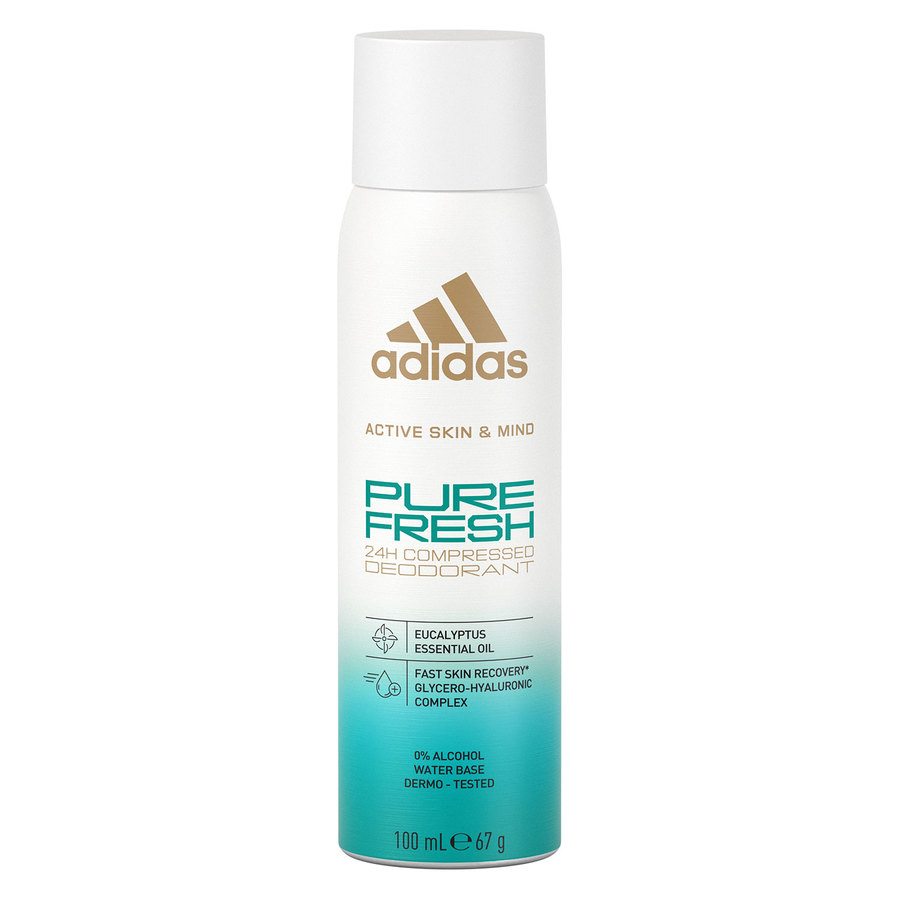Adidas Pure Fresh 24H Compressed Deodorant 100ml