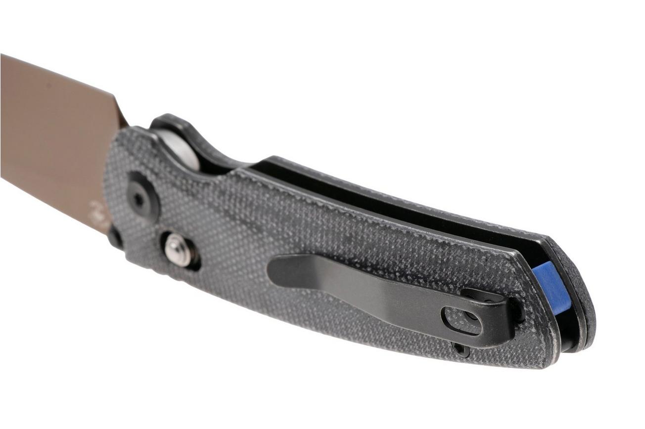 Tenable Knives Raven T2109V6 Rose Gold Coated 14C28N, Black Micarta, zakmes, Black Bird Blades design