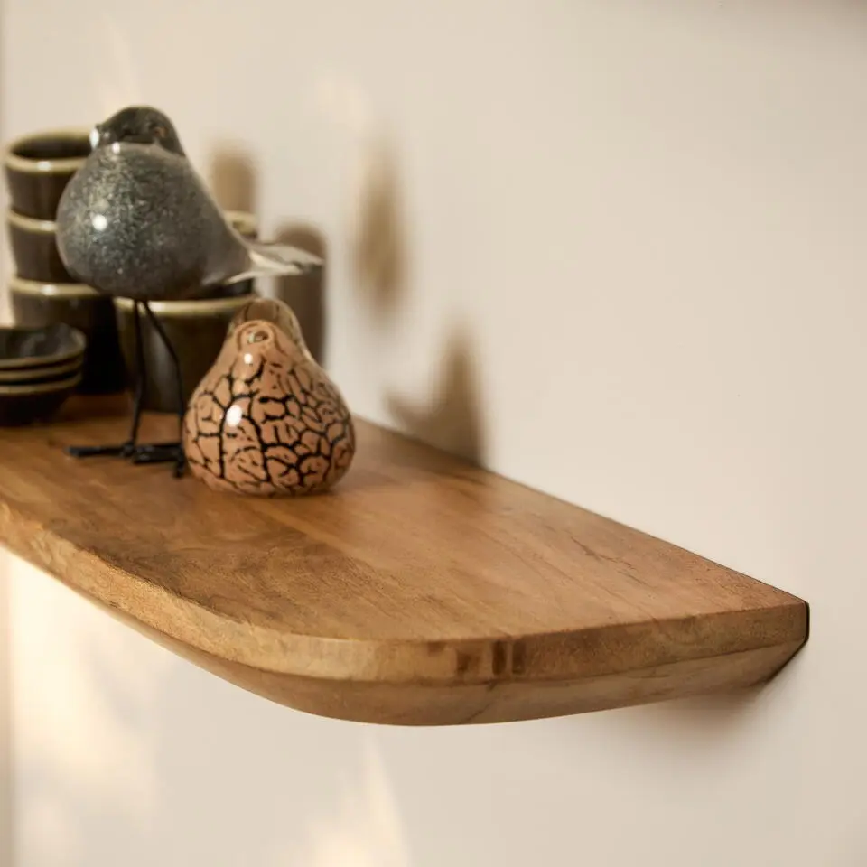 Wandplank Naturel - Set van 3 - 60x20x15cm - Gusta