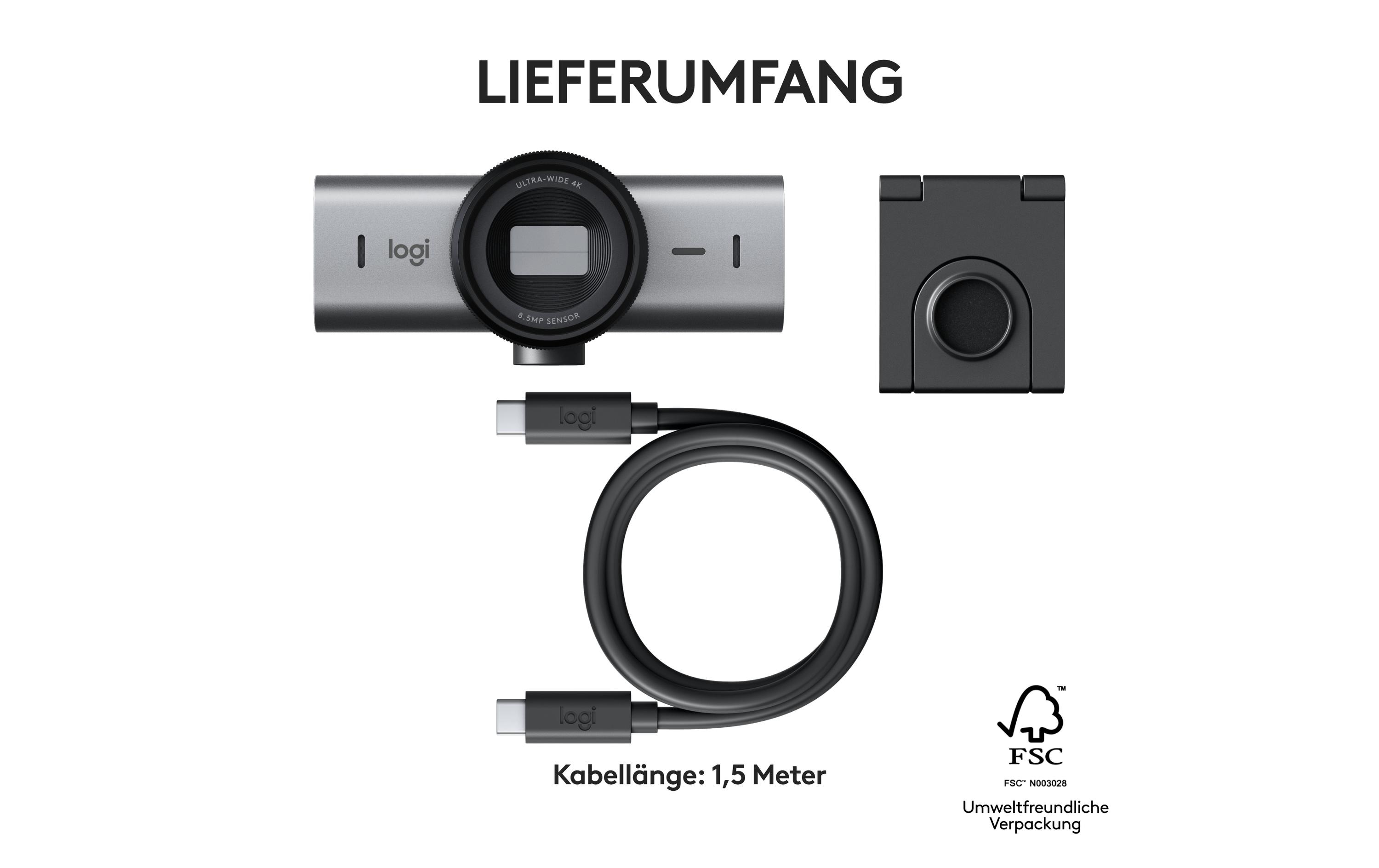 Webcam MX Brio 705 for Business<br>4K-Business-Webcam mit KI-gesteuerten Funktionen und erstklassiger Bildqualität